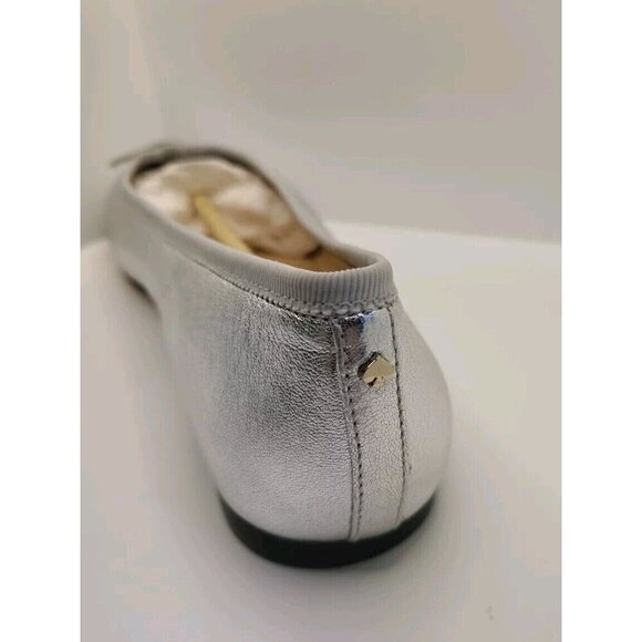 KATE SPADE NEW YORK Honey Metallic Leather Ballet Flats SZ 9.5 B New In Box NIB - Picture 12 of 13